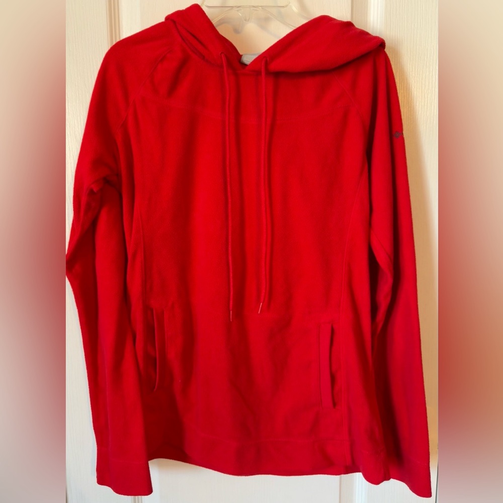Columbia Red Pullover Drawstring Hooded Sweatshirt Size S